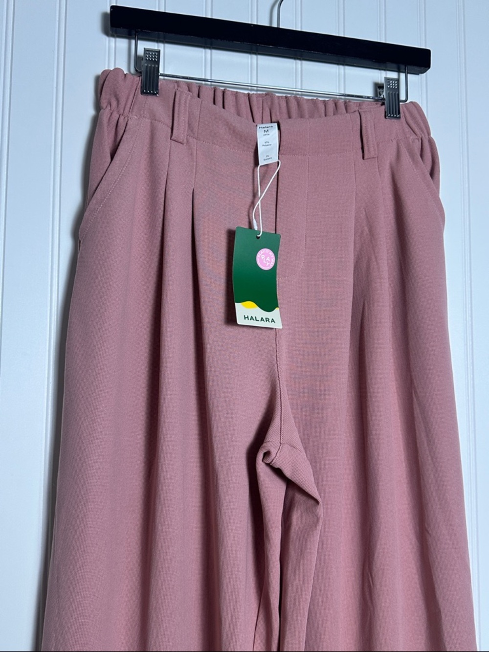 Halara Flex™ High Waisted Pocket Wide Leg Waffle Work Pants NWT M Office Casual - Picture 9 of 10